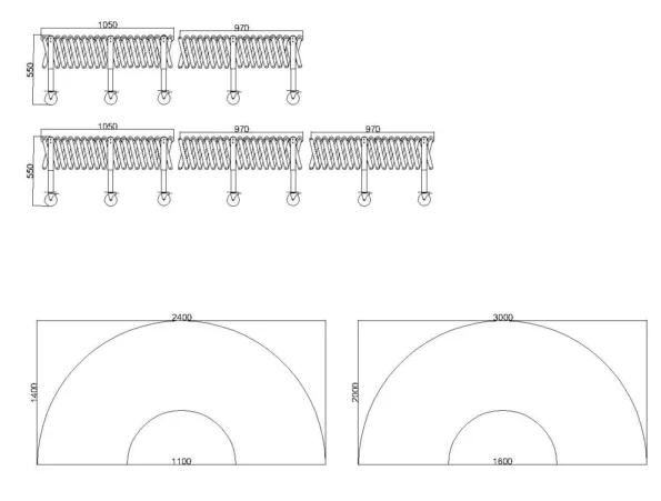 Powered Roller Conveyor - Multi-wedge Belt Driven - 3000 mm-Section - Dimension Drawing