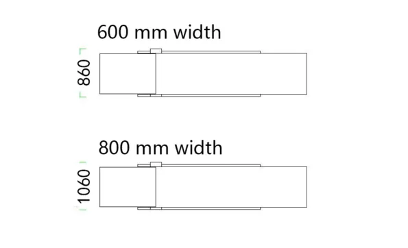 Hydraulic Conveyor - Micro - 3700 mm Length - Dimension Drawing