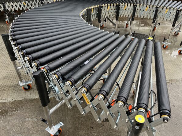 Powered Rubber Roller Conveyor - Multi-wedge Belt Driven