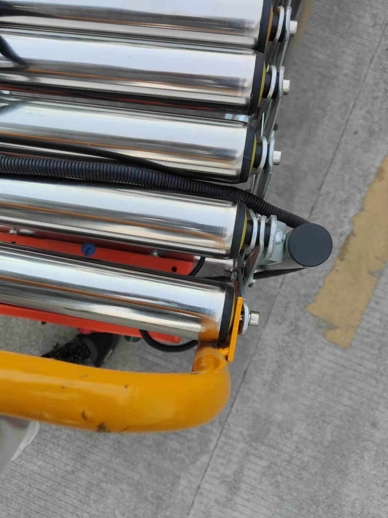 2. Pack power cord away from rollers