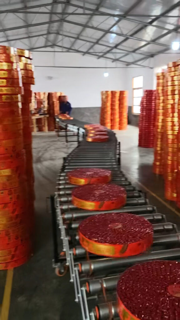 Fireworks in Boxes Conveying Solution with Powered Roller Conveyor